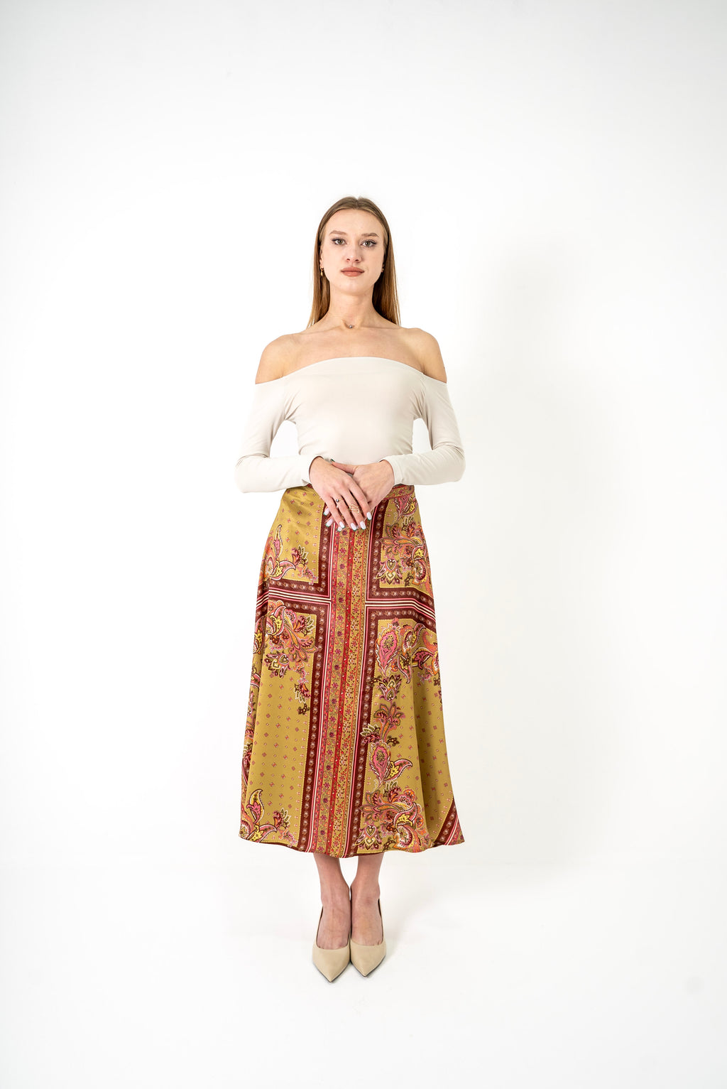 Paisley Midi Skirt