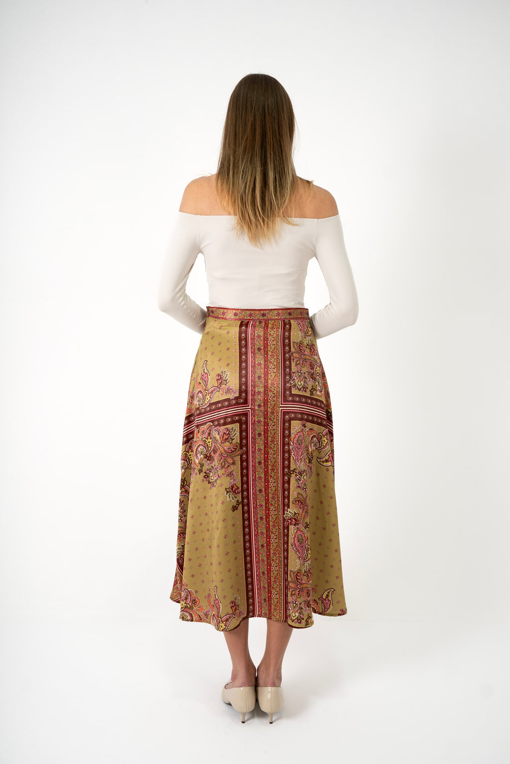Paisley Midi Skirt