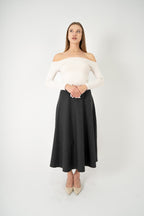Wool Midi Skirt