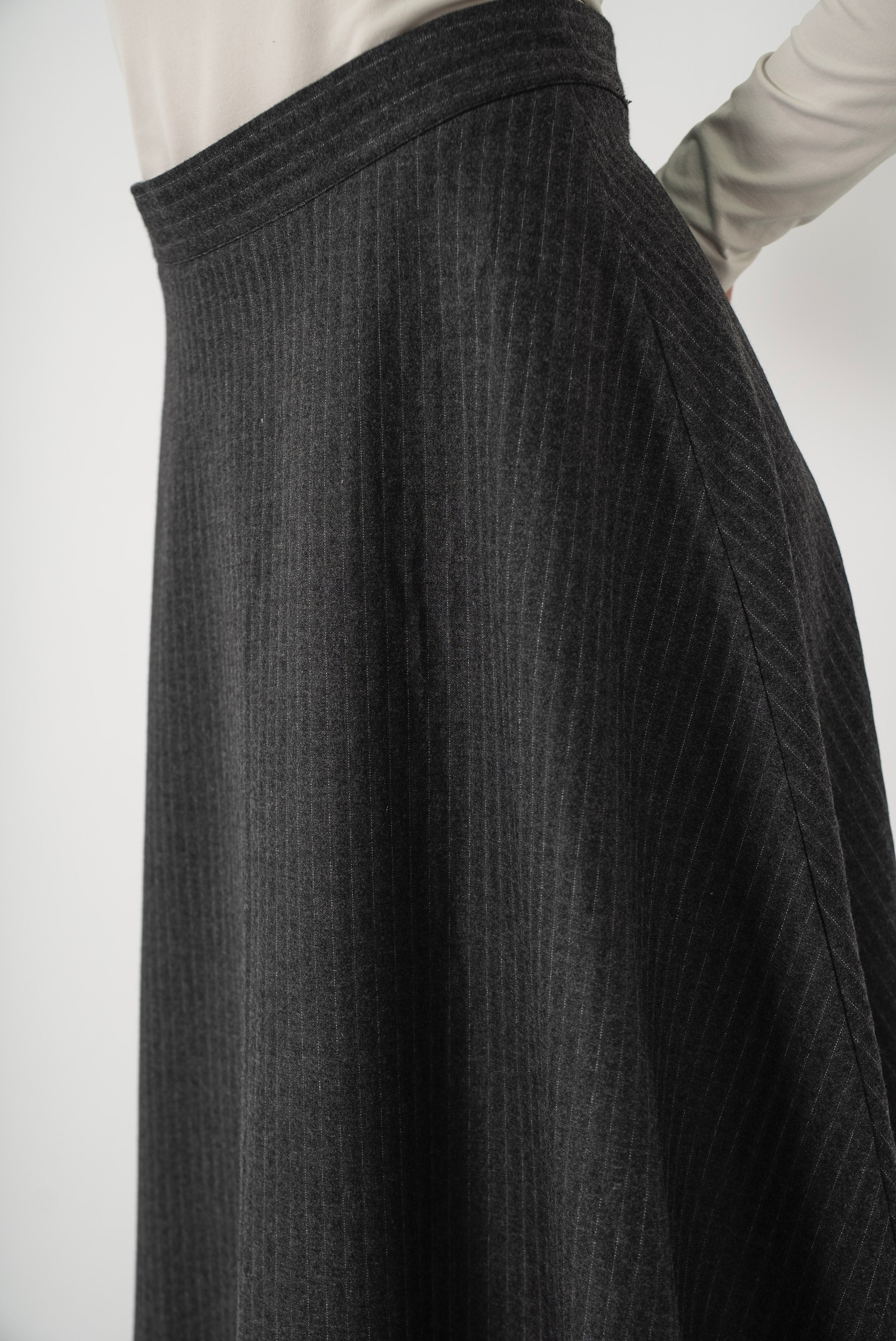 Wool Midi Skirt