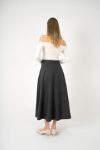 Wool Midi Skirt