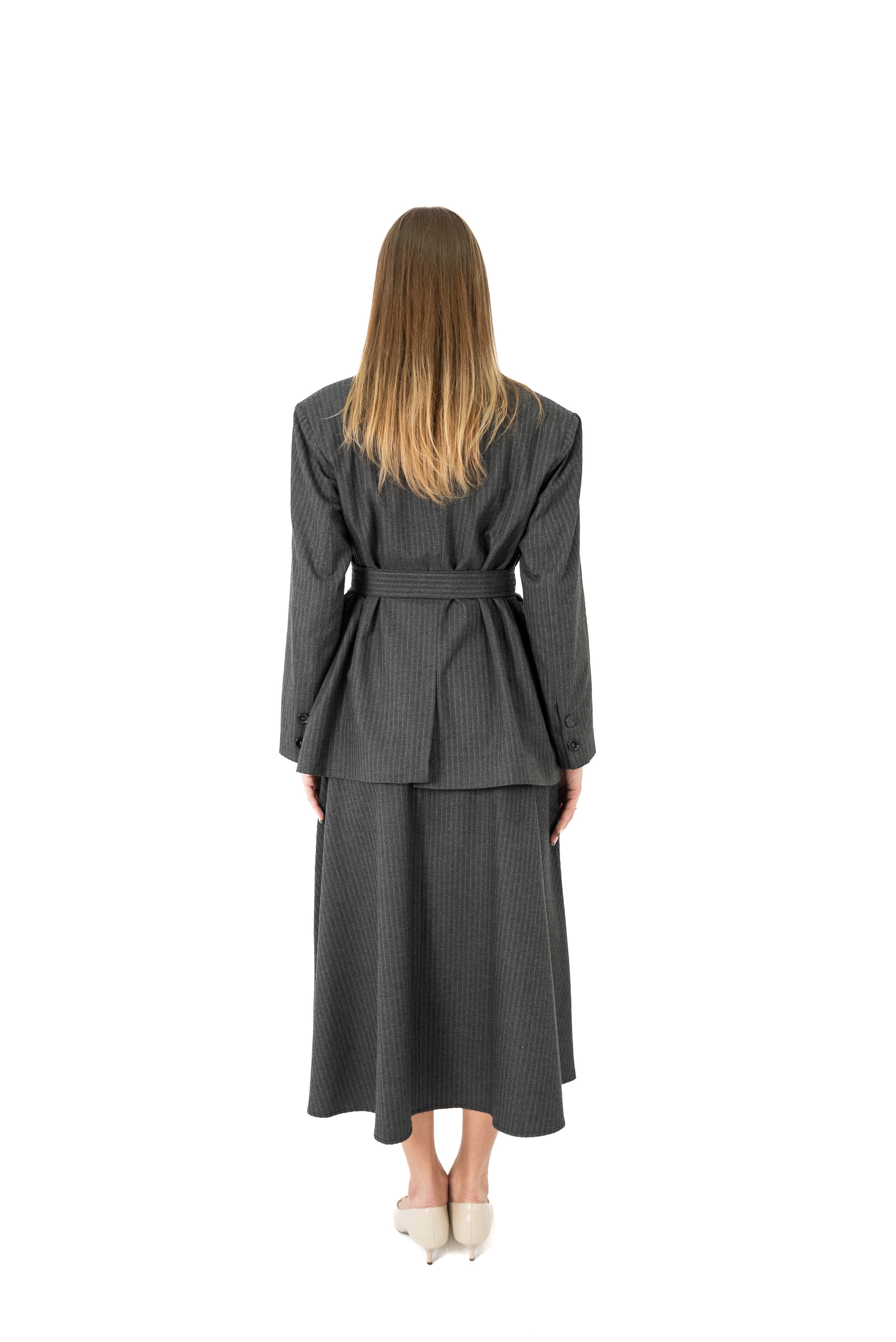 Oversized Wool Blazer with Belt