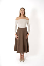 Wool Midi Skirt
