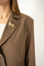 Oversized Wool Blazer with Belt