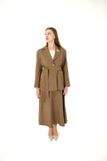 Oversized Wool Blazer with Belt