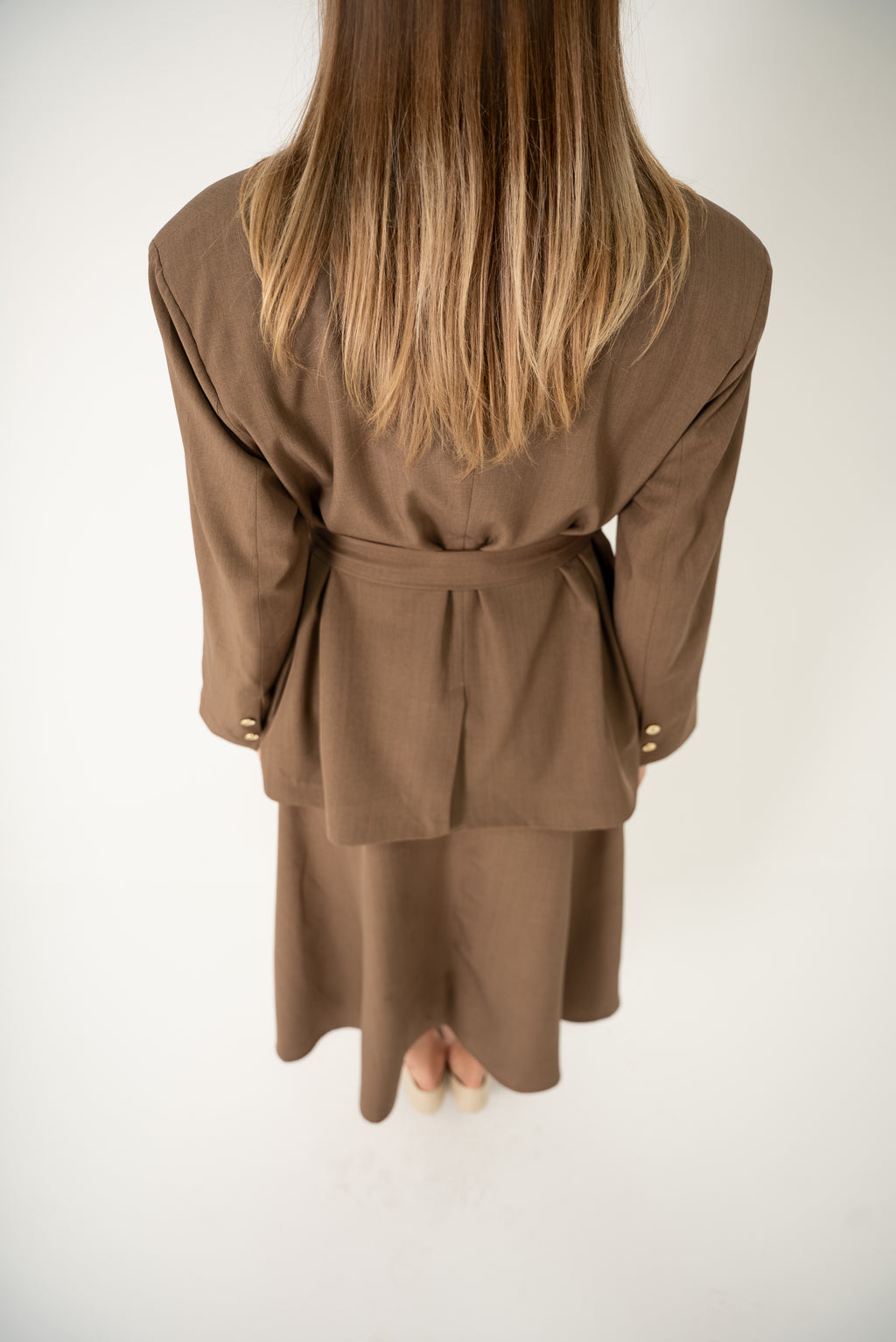 Oversized Wool Blazer with Belt