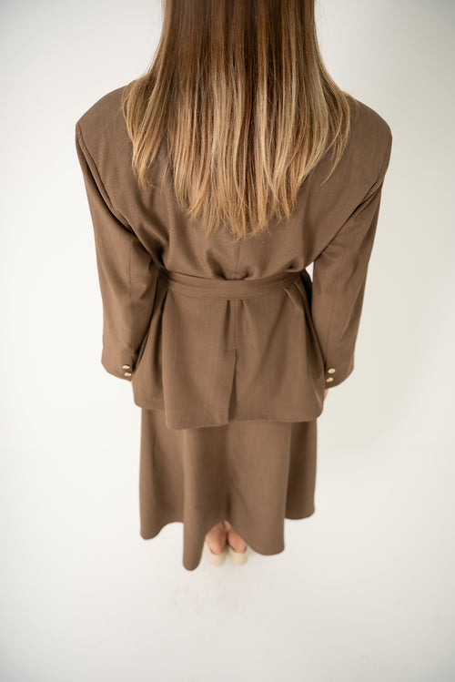 Oversized Wool Blazer with Belt