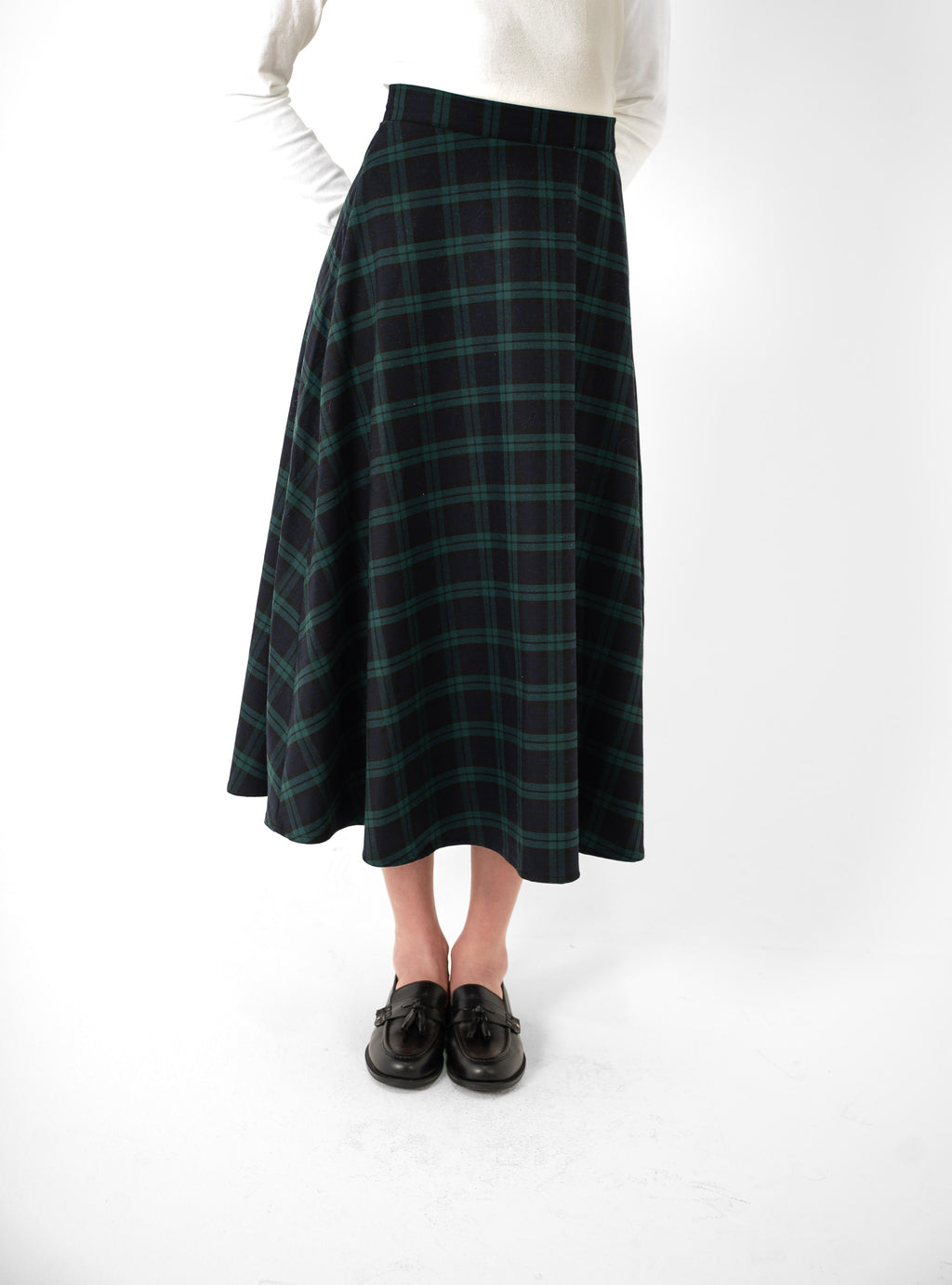 Plaid Midi Skirt