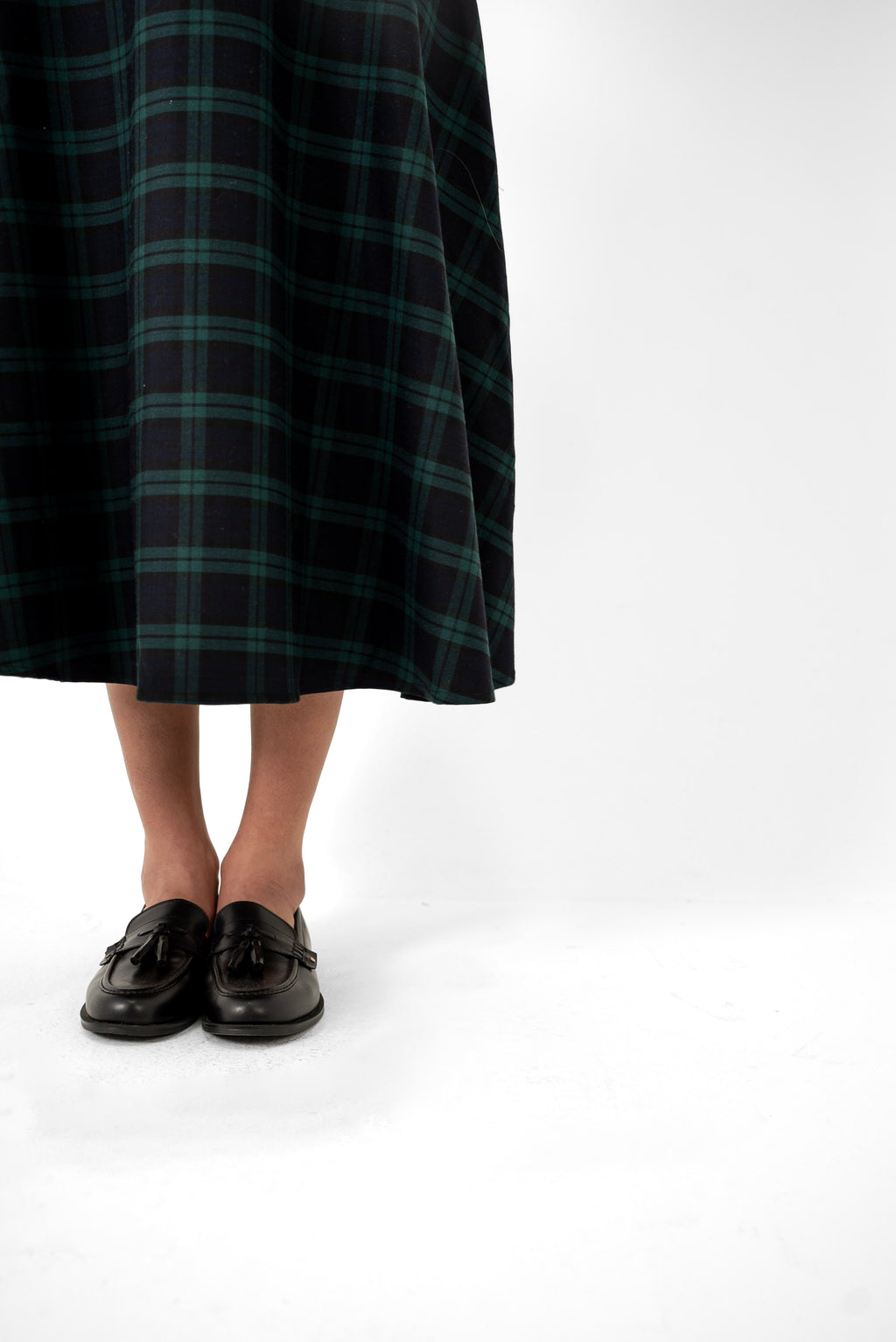 Plaid Midi Skirt