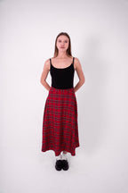 Plaid Midi Skirt