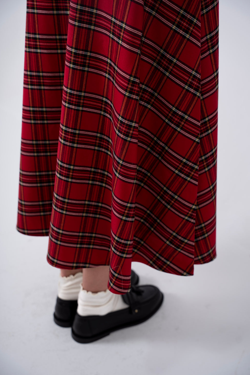 Plaid Midi Skirt