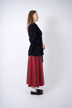 Plaid Midi Skirt