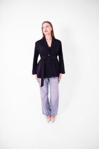Oversized Cashmere Blazer with Belt