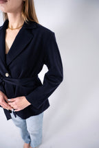 Oversized Cashmere Blazer with Belt
