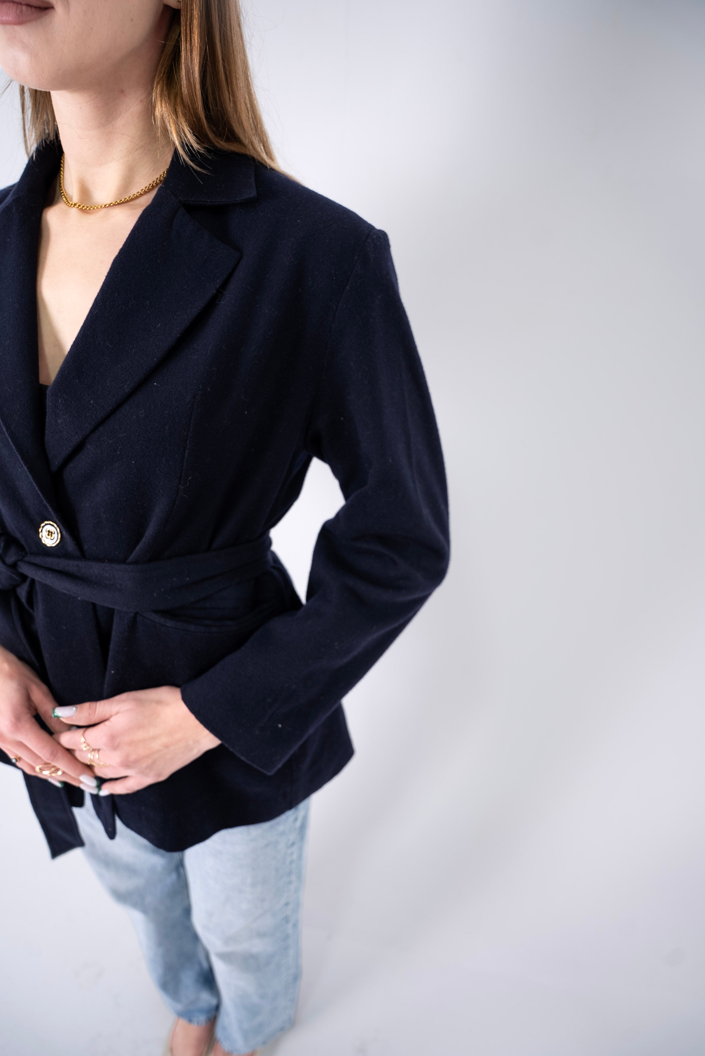 Oversized Cashmere Blazer with Belt