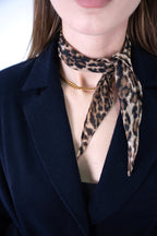 Leopard Chiffon Mini Scarf