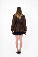 Oversized Fur Blazer with Belt