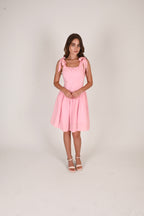 Linen-Blend Short Sundress
