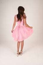 Linen-Blend Short Sundress