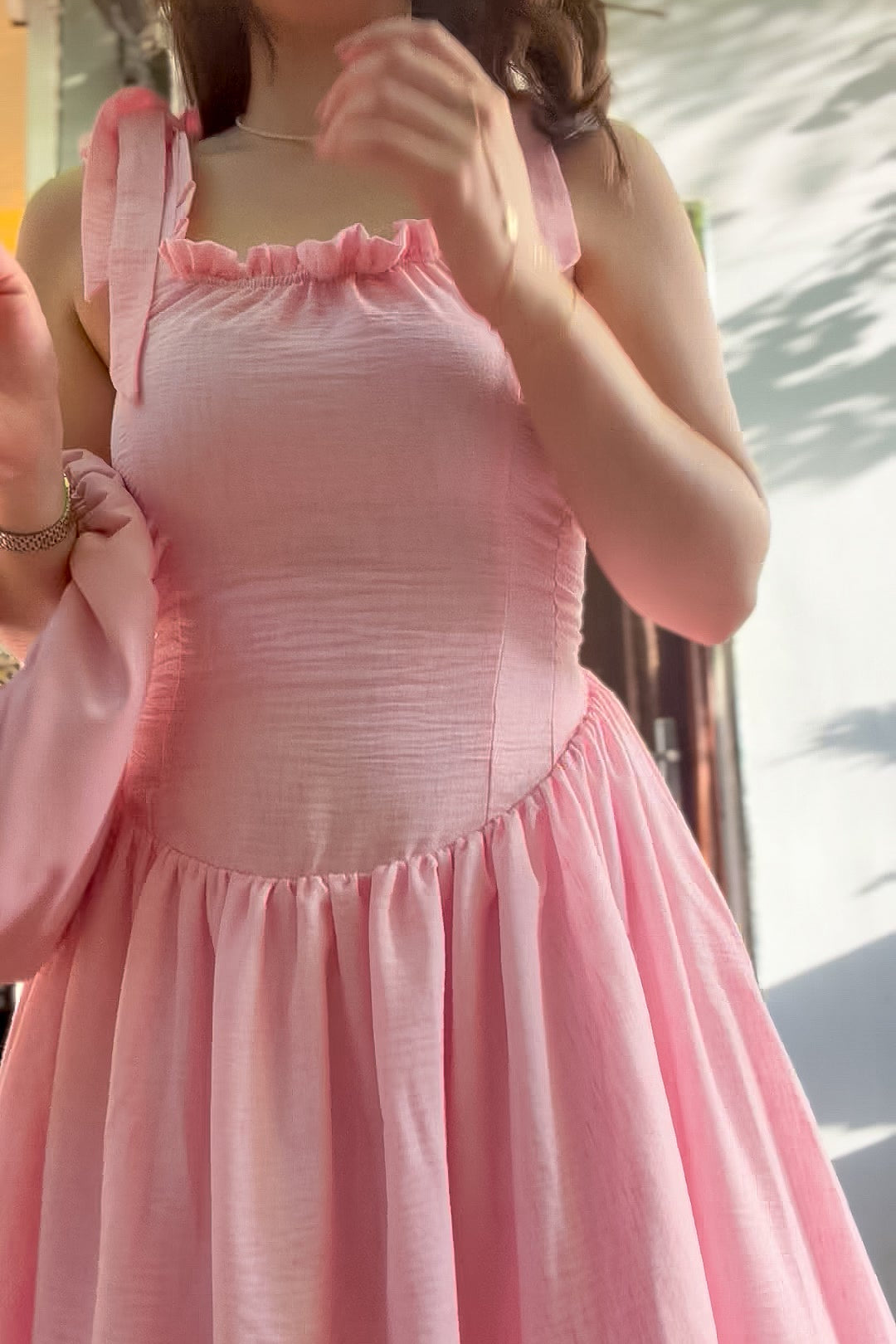 Linen-Blend Long Sundress