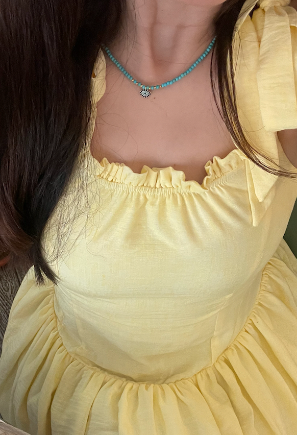 Linen-Blend Long Sundress